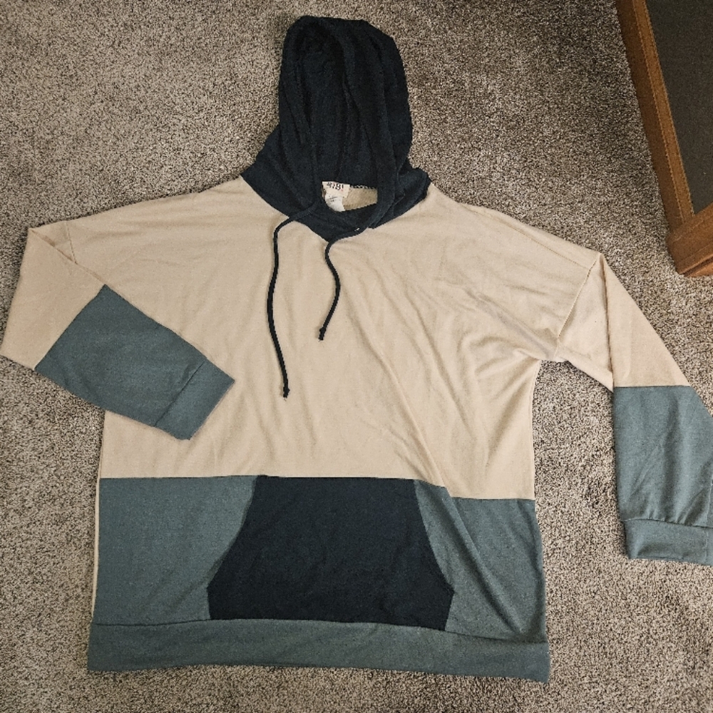 Womens Bibi colorblock Hoodie size xl